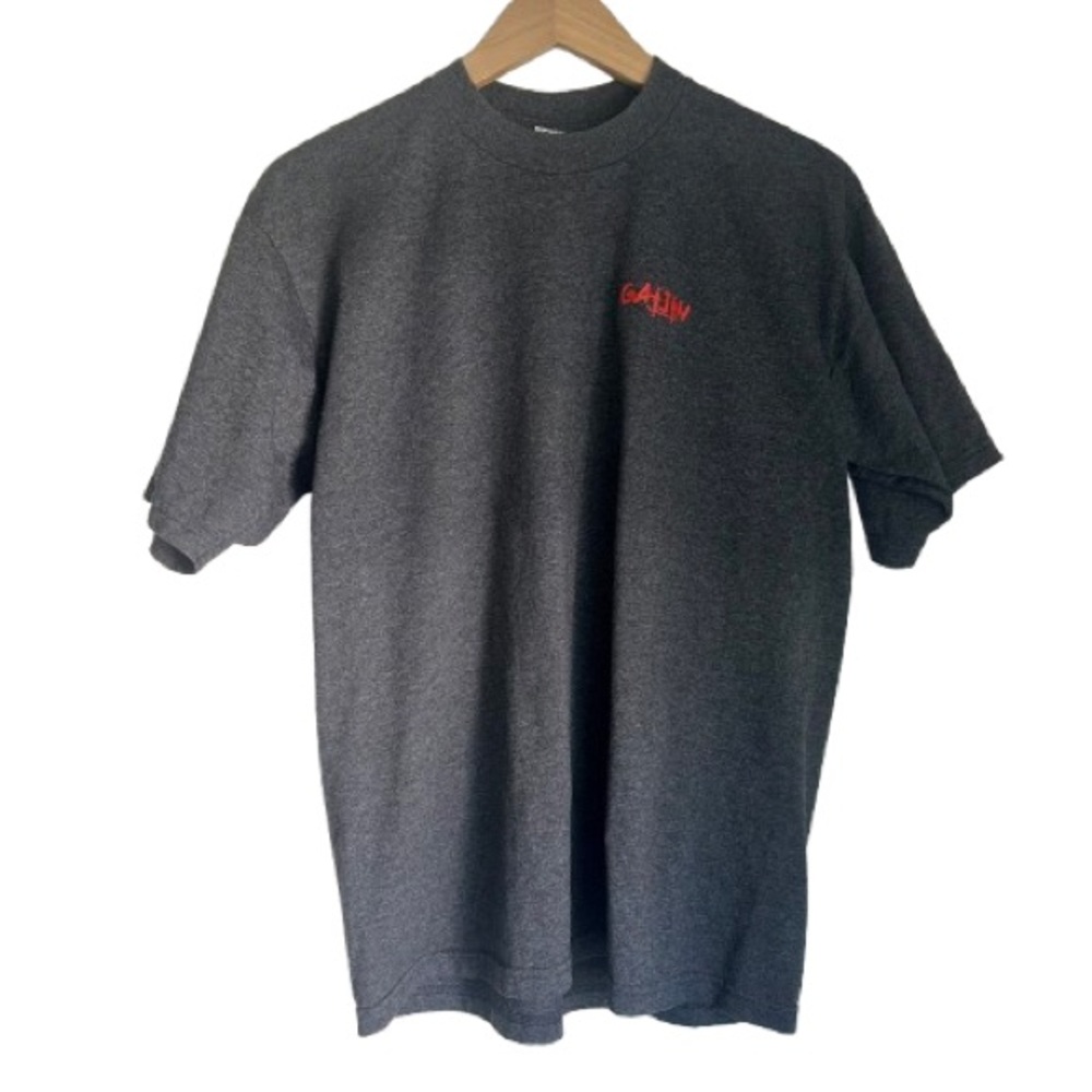 Pro Club Heavyweight GAIJIN Mens Graphic T-Shirt Dark Charcoal Gray Size Large